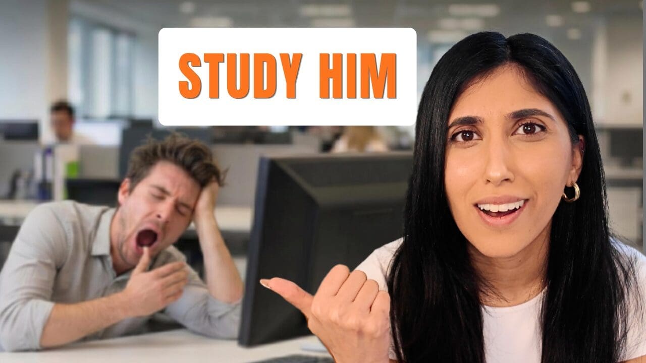 study him pointing at lazy person